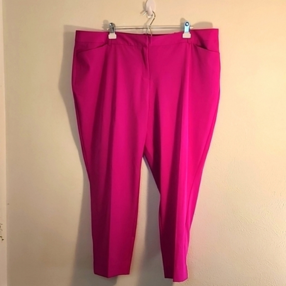 Worthington plus sized slim fit slim leg ankle length trousers NWT